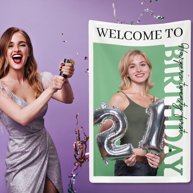 21st Birthday Photo college Party  Banner (Von Creator hochgeladen)