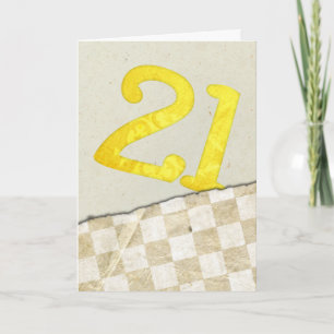 21th Geburtstag Karte