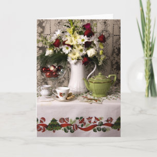 2203 Florales Stillleben Weihnachten zur Teezeit