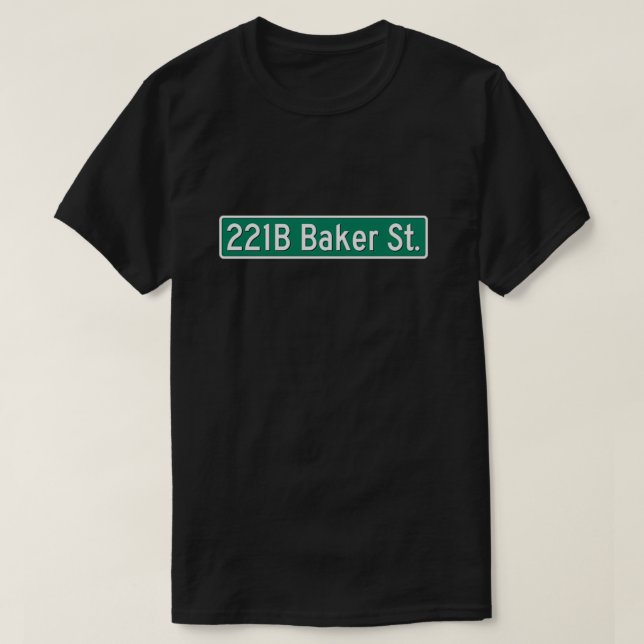 221B Baker Street Schild T-Shirt (Design vorne)