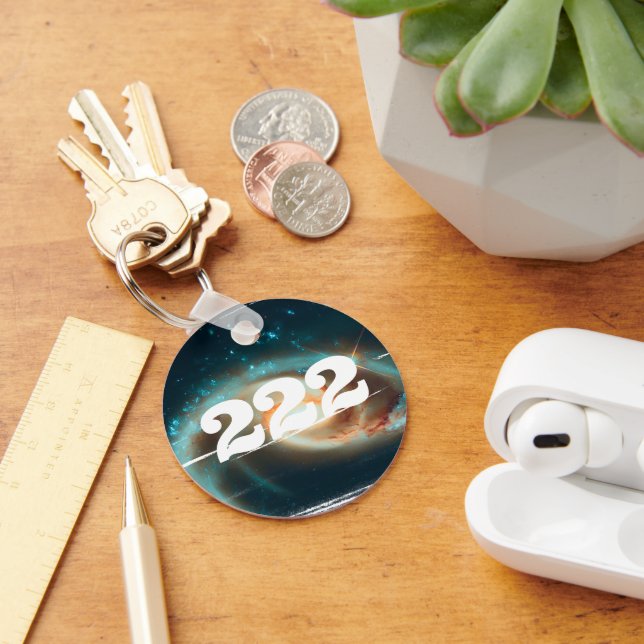 222 Universe Angel Number Galaxy Manifestation Schlüsselanhänger (Schreibtisch)