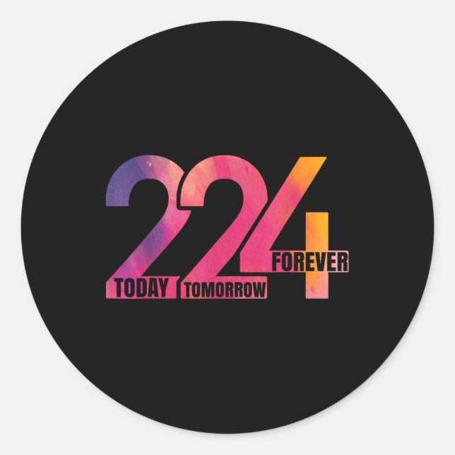 224 RUNDER AUFKLEBER (Vorderseite)