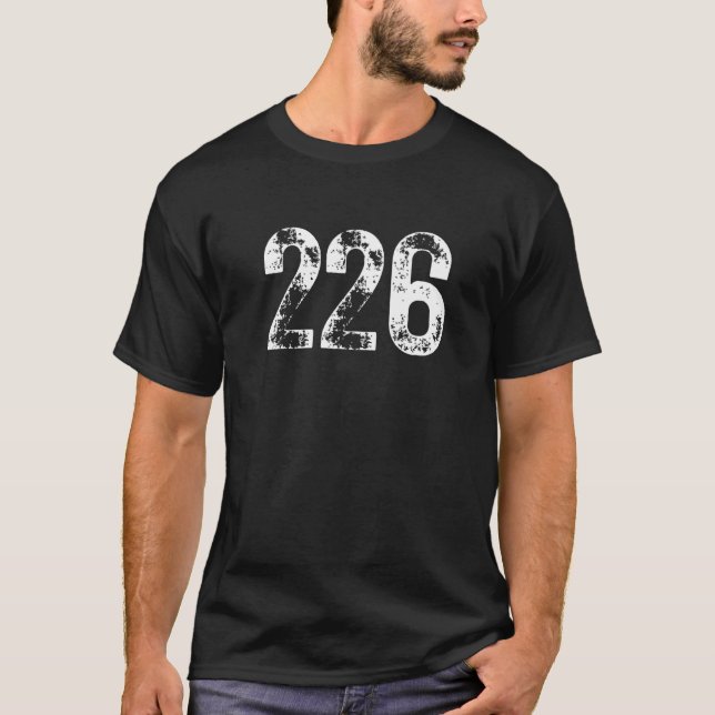 226 Area Code London on Mobile Telefone Area Code T-Shirt (Vorderseite)