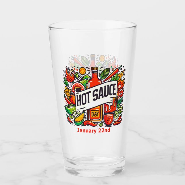 22.01. - Hot Sauce Day Glas (Vorderseite)
