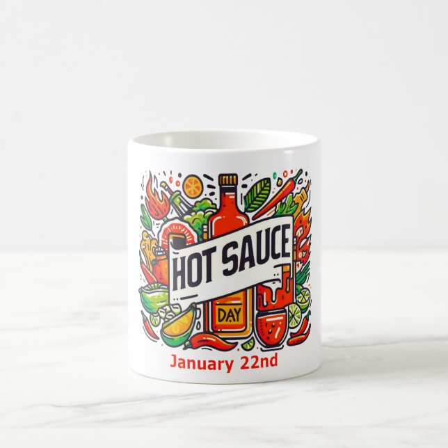 22.01. - Hot Sauce Day Kaffeetasse (Mittel)