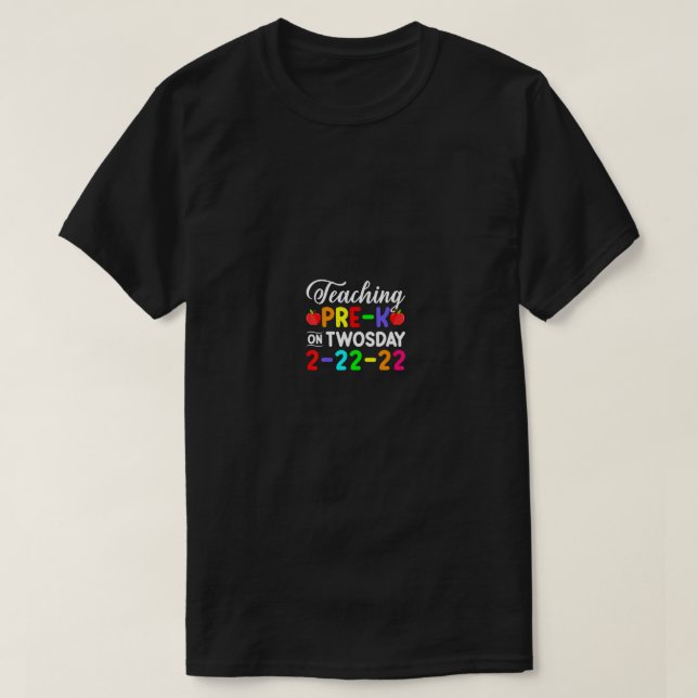 22.22.2022 Funny Mathe Teacher Lehre PreK T-Shirt (Design vorne)