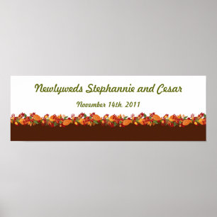 22,5"x7,5" Personalisierte Banner Fall Foliage-Blä Poster