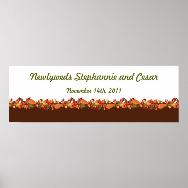 22,5"x7,5" Personalisierte Banner Fall Foliage-Blä Poster (Vorne)