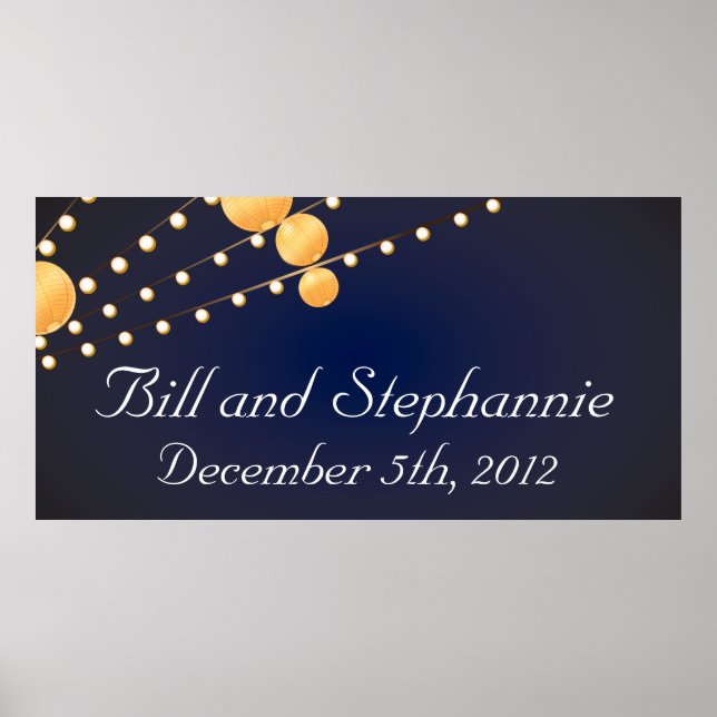 22,5"x7,5" Personalisierte Banner Papierlaternen B Poster (Vorne)