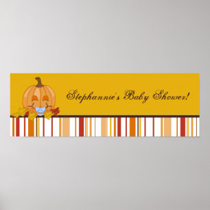 22,5"x7,5" Personalisiertes Banner Herbstfallen Pu Poster