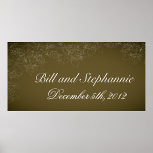 22,5"x7,5" Personalisiertes Banner Herbstflorale H Poster