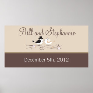 22,5"x7,5" Personalisiertes Banner Hochzeitsheirat Poster