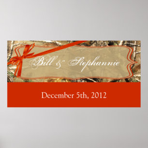 22,5"x7,5" Personalisiertes Banner Jäger-Tarnung Poster