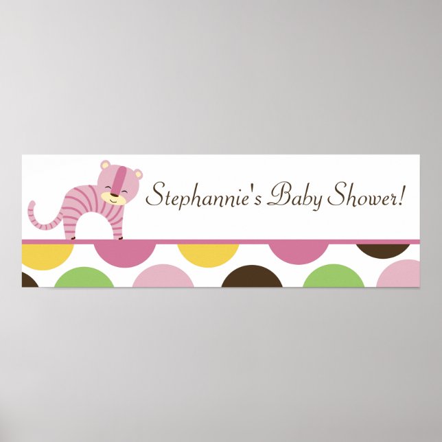 22,5"x7,5" Personalisiertes Banner Jungle Queen Ti Poster (Vorne)