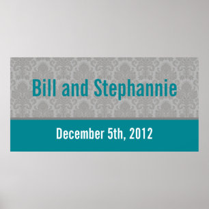 22,5"x7,5" Personalisiertes Banner Moderner grauer Poster