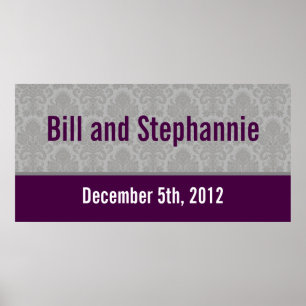 22,5"x7,5" Personalisiertes Banner Moderner grauer Poster