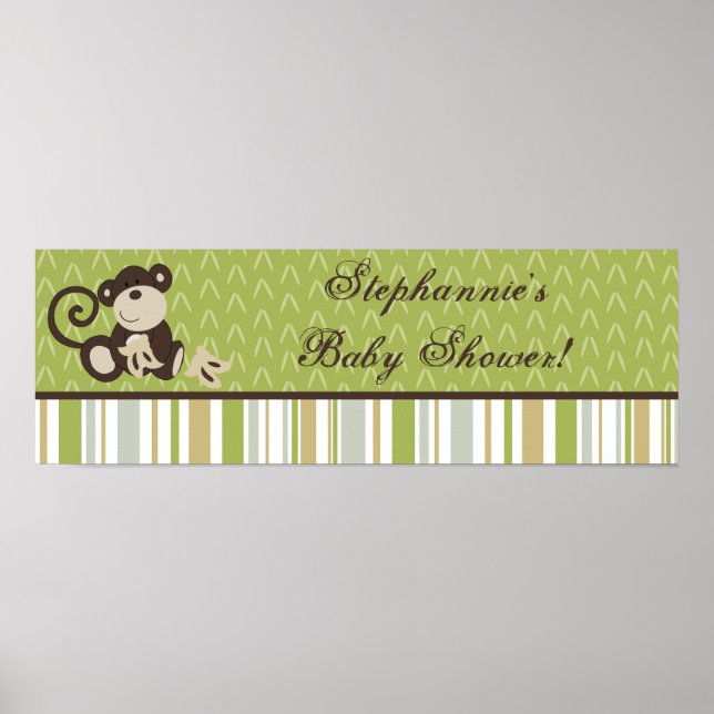22,5"x7,5" Personalisiertes Banner Monkey Time Dsc Poster (Vorne)