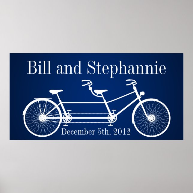 22,5"x7,5" Personalisiertes Banner Navy Double Bik Poster (Vorne)