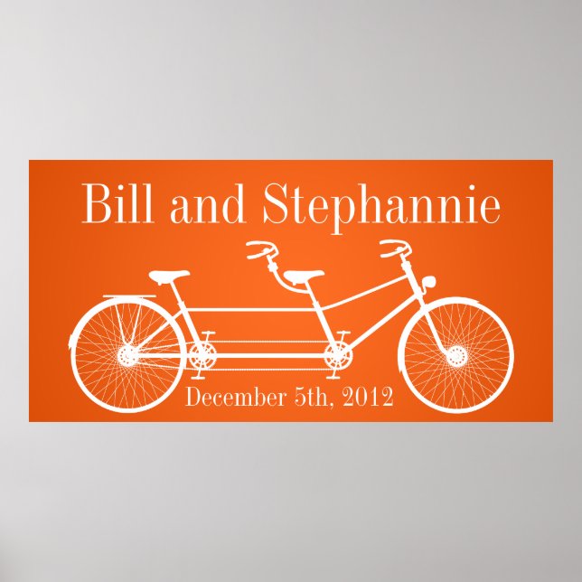 22,5"x7,5" Personalisiertes Banner Orange Double B Poster (Vorne)