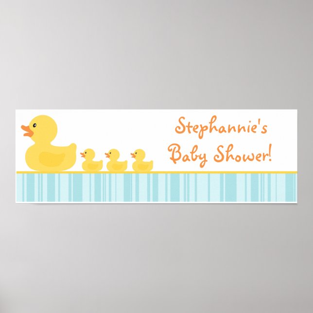 22,5"x7,5" Personalisiertes Banner Rubber Ducky Bu Poster (Vorne)
