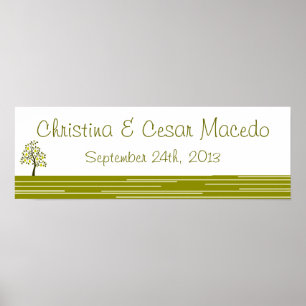 22.5 "x7.5" Personalisiertes Papier Grüne Birne St Poster