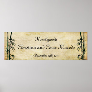 22,5"x 7,5" Personalisiertes Banner Geisha Poster