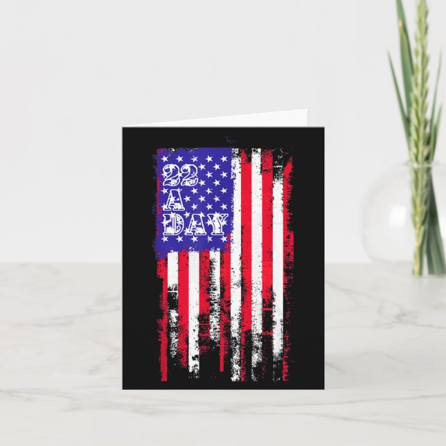 22 A Day Is 22 Too Many Veteran Lives Help Veteran Karte (Vorderseite)