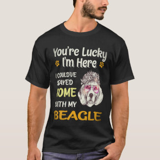 22 Blieb zu Hause mit meinem Beagle T-Shirt