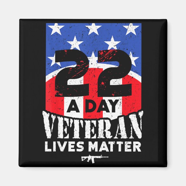 22 Day Veteran Lives Suicide Awareness  Magnet (Vorne)