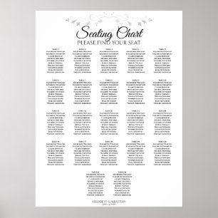 22 einfache, weiße Hochzeitskarte Poster