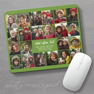 22 Foto-Collage modernes Raster mit 2 Textfeldern Mousepad