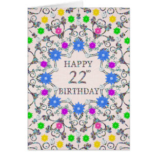 22. Geburtstag Abstrakte Blume