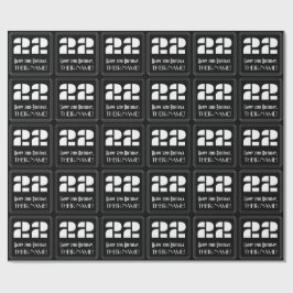 22. Geburtstag: Art Deco Inspiriert Look "22" & Na Geschenkpapier