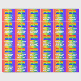 22. Geburtstag: Farbiges, lustiges Regenbogenmuste Geschenkpapier