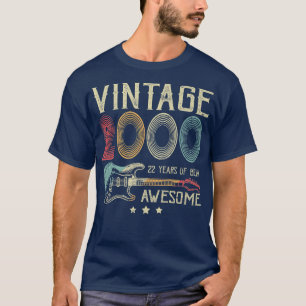 22. Geburtstag Frauen Männer Vintage Toll 2000 Gui T-Shirt