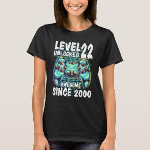 22. Geburtstag Gamer Boy Stufe 22 Unverschlossen P T-Shirt