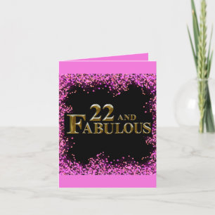 22. Geburtstag Karte