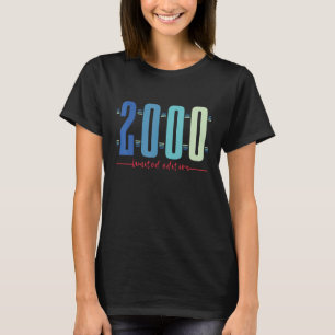 22. Geburtstag Ladys Mens 22 Jahre 2000 Geschenk 1 T-Shirt