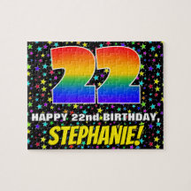 22. Geburtstag — Spaß, farbenfrohe Sternenweltenmu