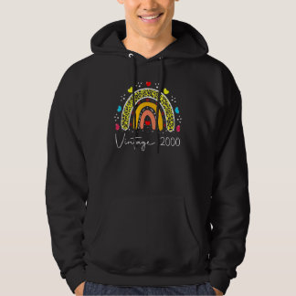 22. Geburtstag Vintag 2000 Regenbogen Geburtstag 1 Hoodie