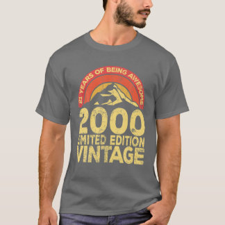 22. Geburtstag zweitägig 2022 22 Jahre alt Geboren T-Shirt