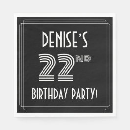 22. Geburtstagsparty: Art-Déco-Stil + Individuelle Serviette