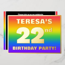 22. Geburtstagsparty: Spaß, farbenfrohe Regenbogen