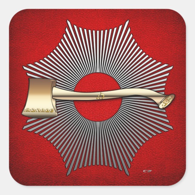 22. Grad: Prinz Libanus Quadratischer Aufkleber (Vorderseite)