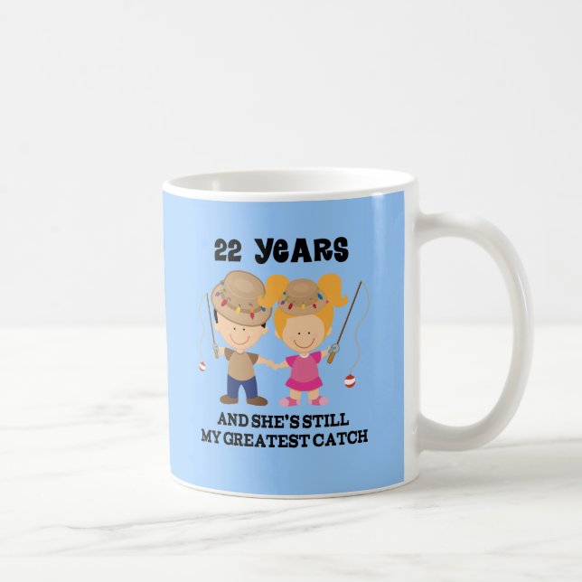 22. Hochzeitstag-Geschenk für ihn Tasse (Rechts)