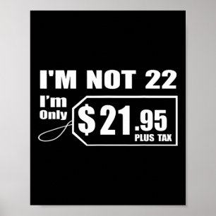 22 Jahre alt 22. Geburtstag Geschenk für Jungen Mä Poster
