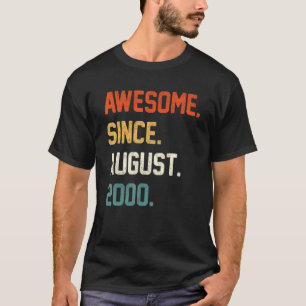 22 Jahre alt Großartig seit August 2000 22. Gebur T-Shirt