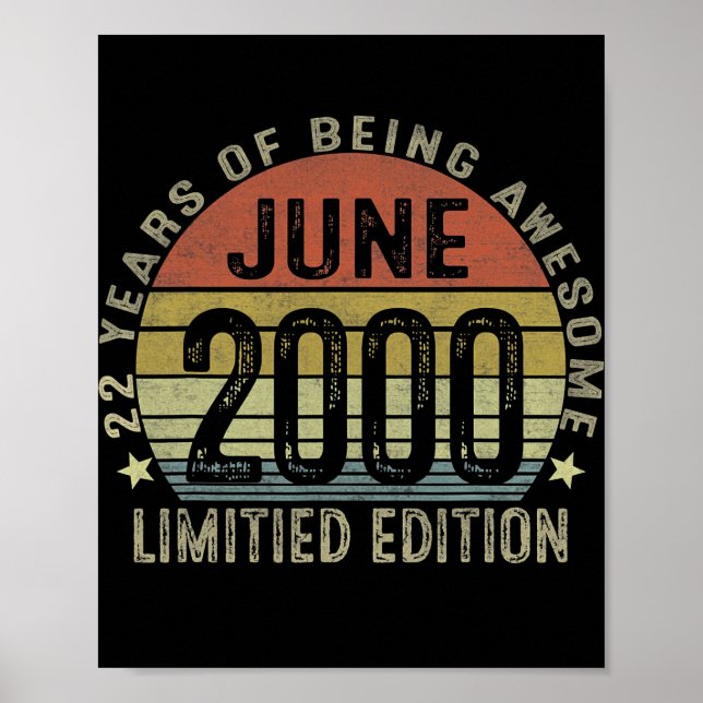 22 Jahre Alte Geschenke Juni 2000 Limited Edition  Poster (Vorne)