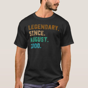 22 Jahre alte Legende Seit August 2000 22. Geburts T-Shirt