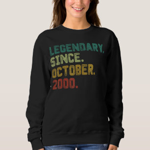 22 Jahre alte Legende seit Oktober 2000 22. Geburt Sweatshirt